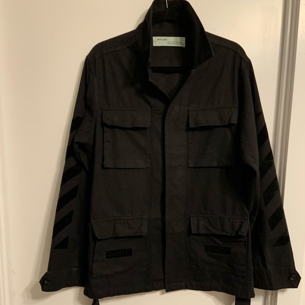 Main label off-white black coat